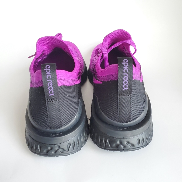 Sold NIKE 🔥 EPIC REACT FLYKNIT2 Vivid Purple - Picture 5 of 11